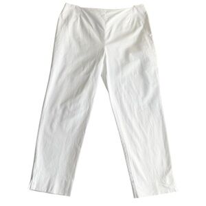 Lafayette 148 New York Bleecker Cropped Comfort Stretch Pant in White Women's 12
